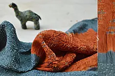 Roha ★ Bandhani & Ajrakh ★ Tussar silk saree { N }